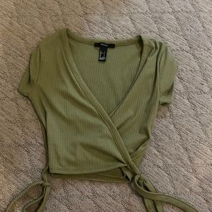 Green wrap top